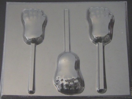 4205 Baby Feet Chocolate or Hard Candy Lollipop Mold